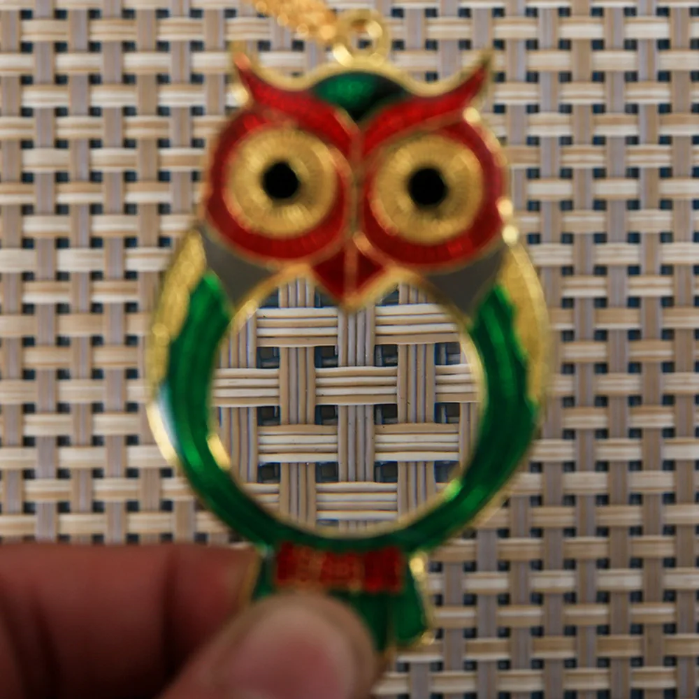 Новое поступление Susenstone 2019 Лупа Кулон Сова Necklace10x увеличительное стекло монокль