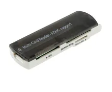 1PCS 4in1 USB All IN One SDHC Memory Card SD TF Micro SD M2 MMC MS Reader Multi-Card Writer Black