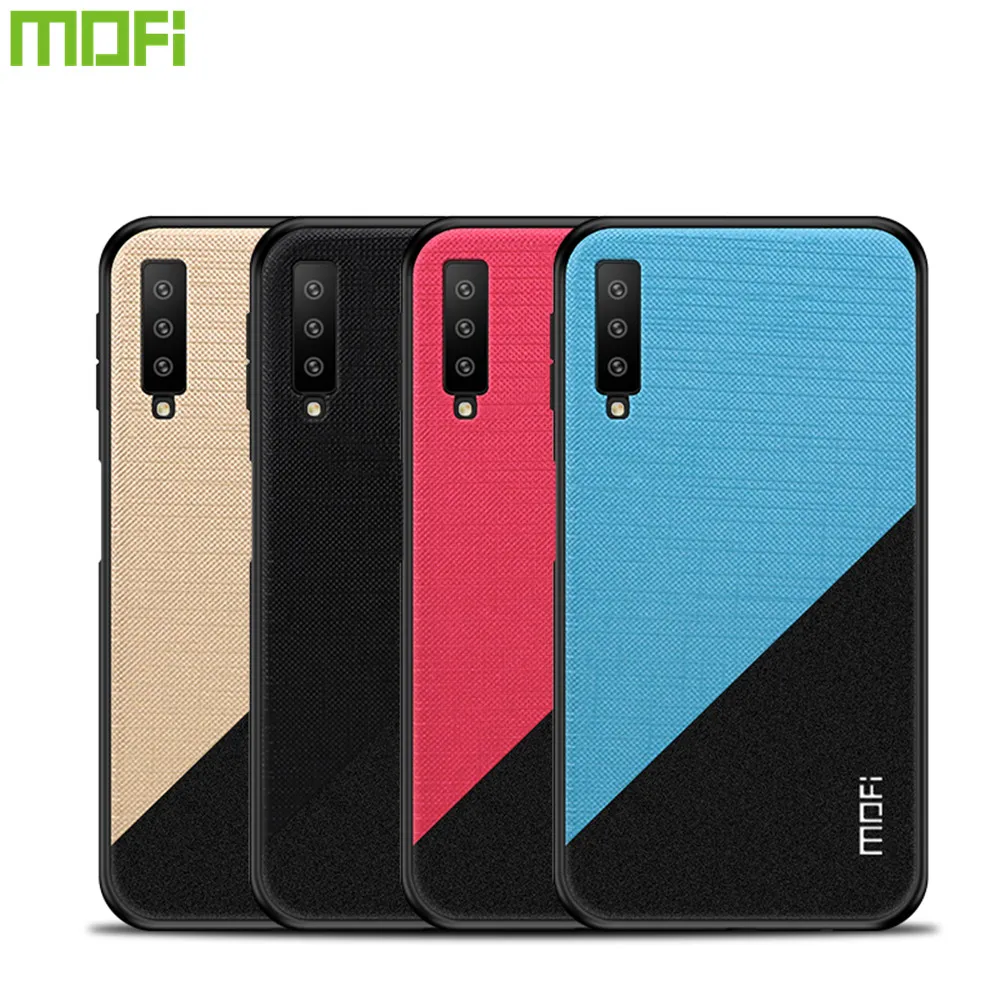 Для Samsung Galaxy A7 2018 A750 Чехол чехол MOFi PC + TPU ткань противоударные телефонные чехлы