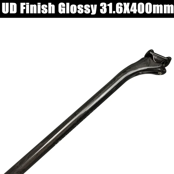 31.6X400mm UD Glossy Матовая Глянцевая UD углеродная подседельная, Горный/сиденье для шоссейного велосипеда стойки велосипед MTB части 27,2/30,8/31,6 мм 25 мм смещенная длина 350/400 мм - Цвет: 31.6X400mm UD Glossy