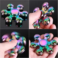 Радуга шесть бусины Подсолнечник материал фиджет-Спиннер ручной Спиннер для фокусировки уменьшить аутизм ADHD, антистрессовые игрушки с подарочной коробкой