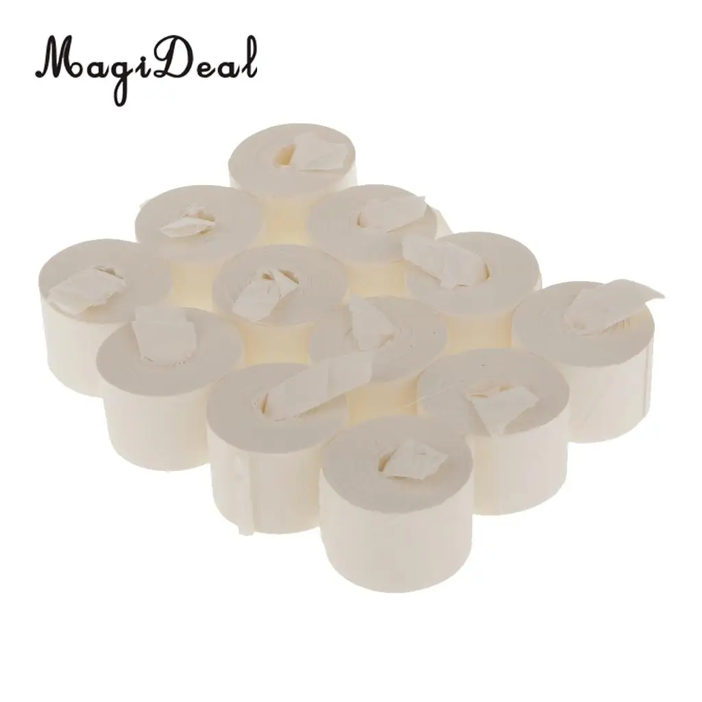 12Pcs 19 Meters White Magic Tricks Mouth Coils Paper Streamers From Mouth for Magician Stage Magic Show Children Party Toys