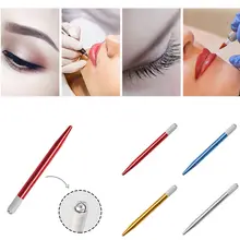 Макияж кристалл акриловые брови руководство ручка Microblading татуировки для перманентного макияжа 3D бровей губ вышивка