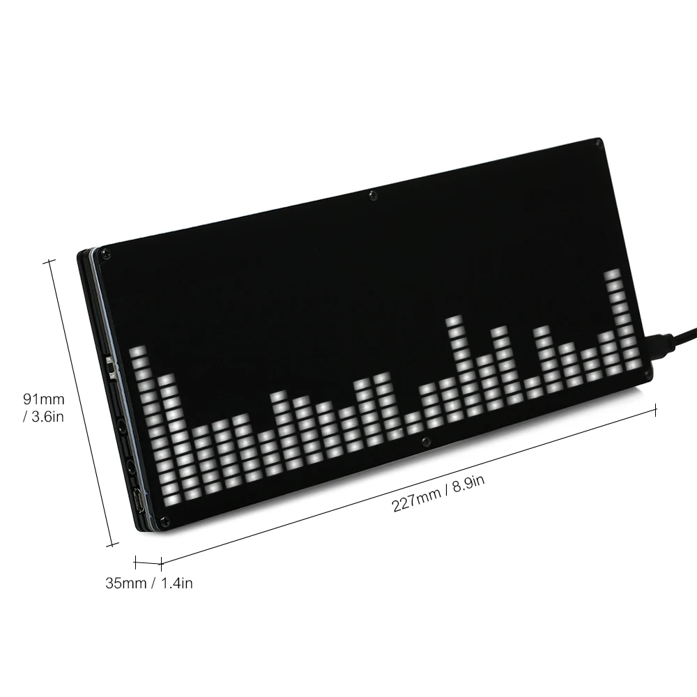 Цифровой DIY светодиодный дисплей музыкального спектра комплект SCM светодиодный модуль 2 в 1 USB и аудио кабель изменение с музыкальным ритмом