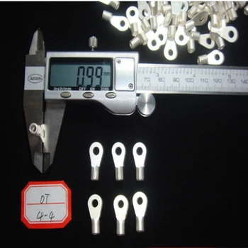

30pcs brass round bare end cold pressed O-type terminal wire nose thickness 0.8mm OT4-4 OT4-5 OT4-6 OT4-8 OT4-10