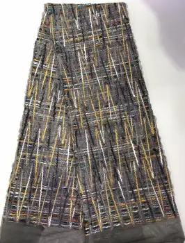 

Jolin-8.5106 embroidered Mesh Tulle fabric Factory price sequins Nigerian lace fabrics