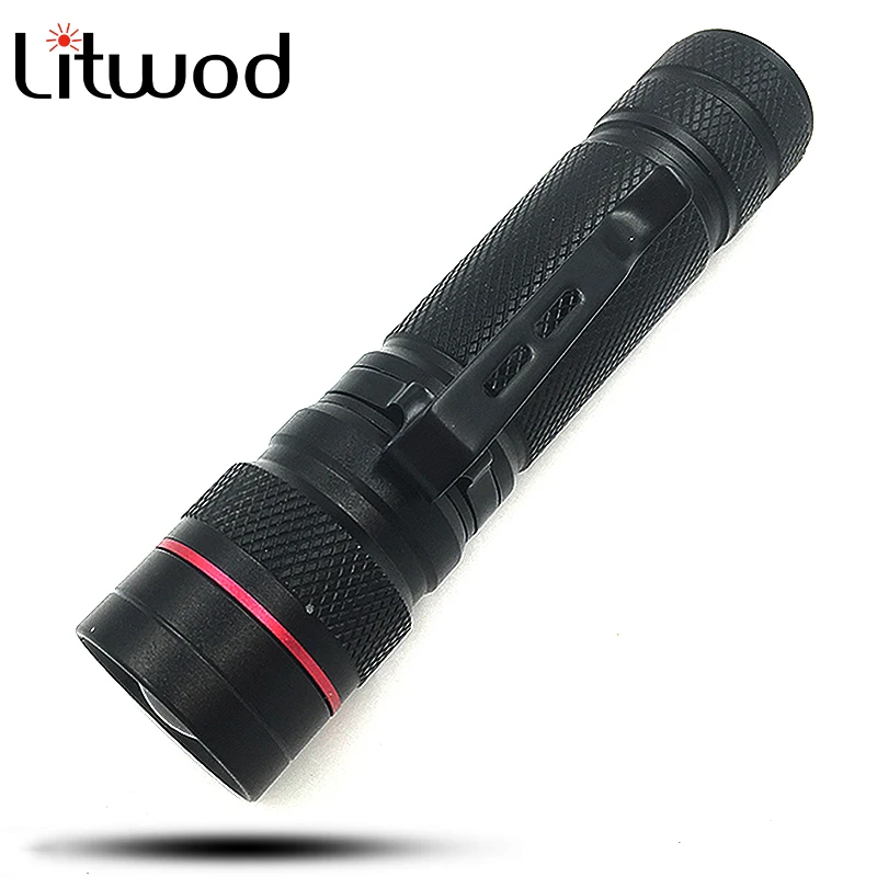 

Litwod Z20G58 NEW LED Flashlight Torch XM-L T6 3800LM Aluminum Waterproof Zoom 5 modes 18650 Rechargeable Battery car charger