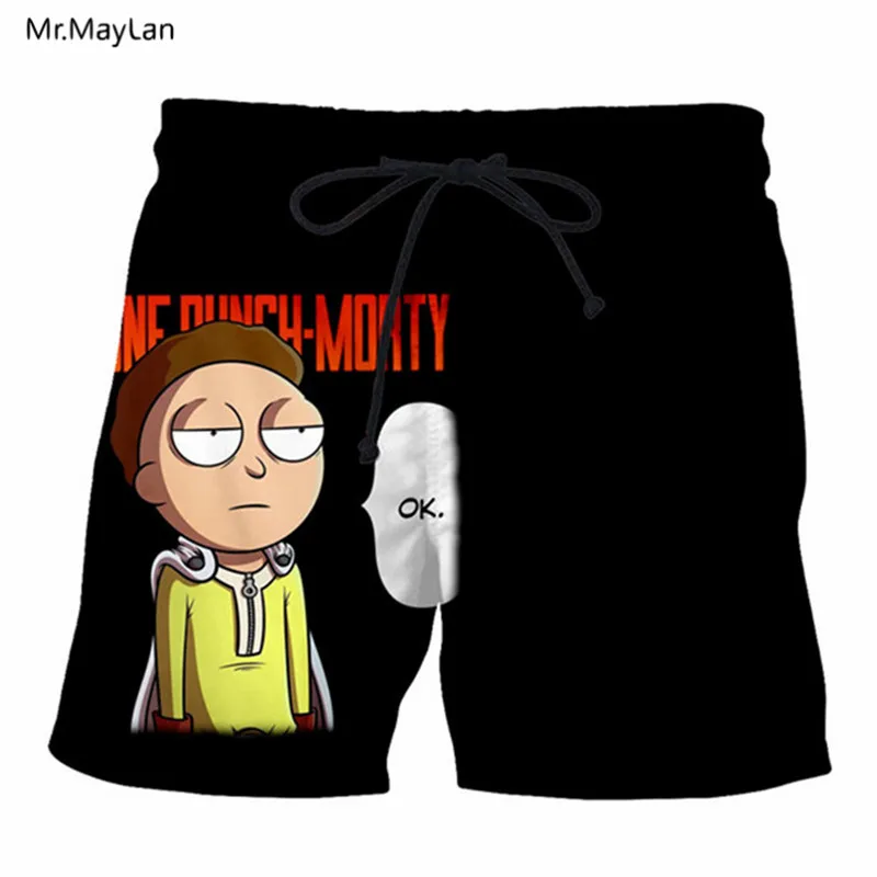 Мультфильм Рикки 3D печати Harajuku ветер Друкер унисекс шорты тренд повседневные шорты Свободные Большие размеры Одежда