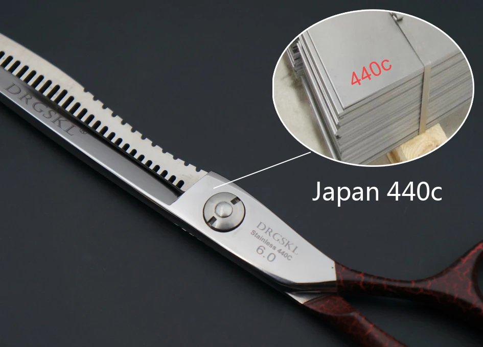 [DRGSKL] NEW nonslip hair cut scissors high quality solo professional barber hairdressing scissors hair thinning shears 6.0 inch