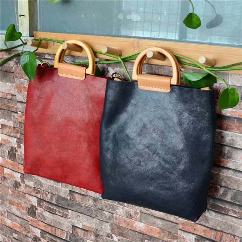 AETOO художественные веерные кожаные сумки растительного дубления протирать цвет дерево крем кожа мягкая сумка