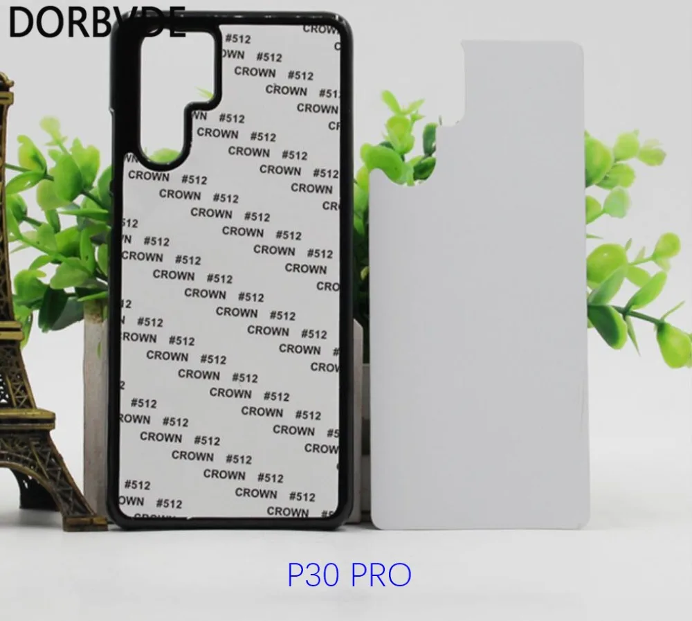 Пустой 2D сублимационный жесткий чехол из поликарбоната для huawei P30 Pro крышка тепловой печати с Алюминий вставки 20 шт./лот