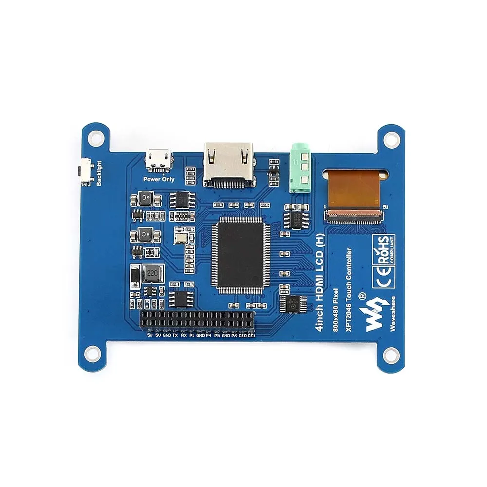 4 дюймовый резистивный сенсорный экран Waveshare IPS LCD (тип H) 480x800 HDMI интерфейс