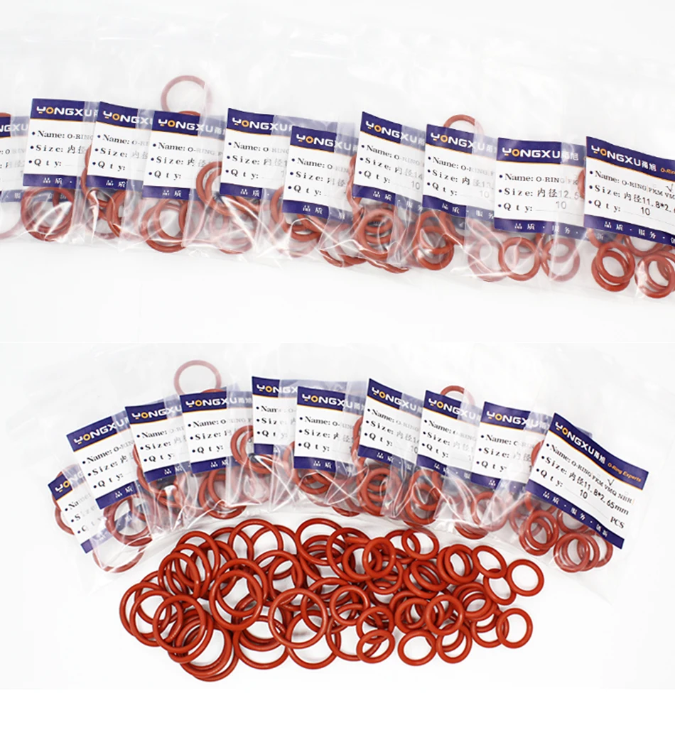 20PCS/lot Silicon O-ring Silicone/VMQ 2.65mm Thickness ID11.8/12.5/13.2/14/15/16/17/18/19/20mm O Ring Seal Rubber Ring Gasket