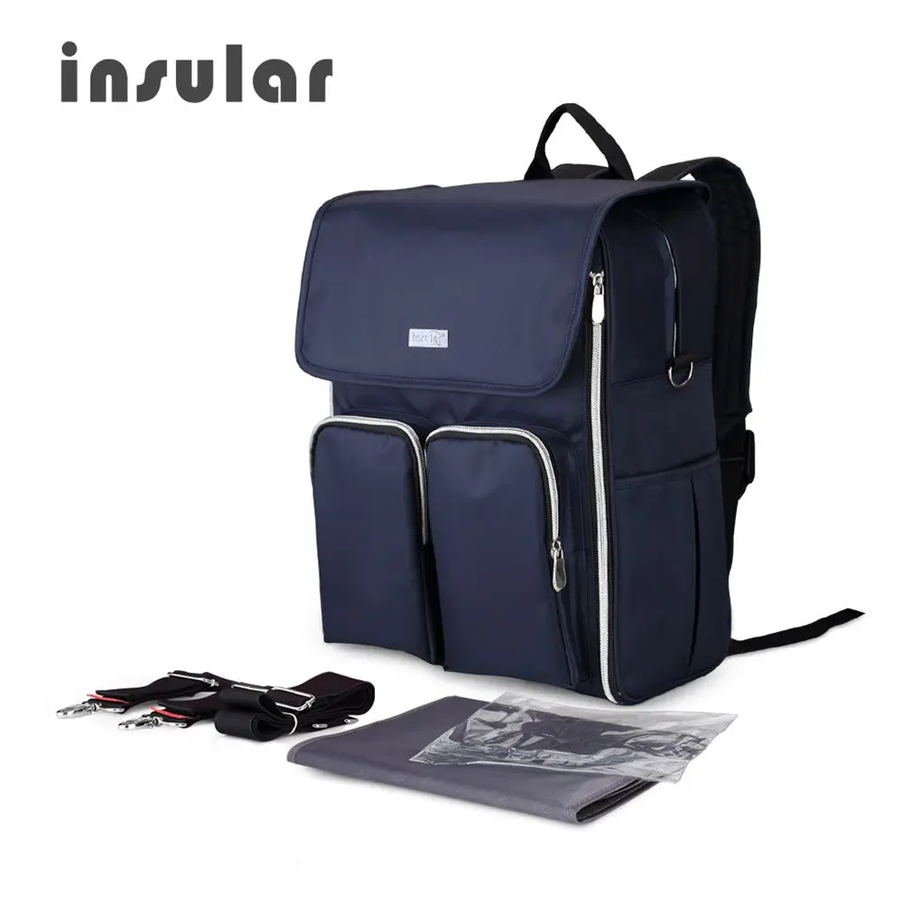 

INSULAR Diaper Bag Waterproof Nylon Mummy Bag Multifunctional Travel Newborn Baby Nappy Mummy Shoulder Bag Portable