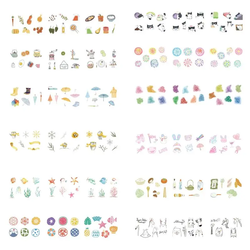 

40pcs/box Holiday Stationery Stickers Sealing Label Travel Sticker DIY Scrapbooking Diary Planner Albums Decorations