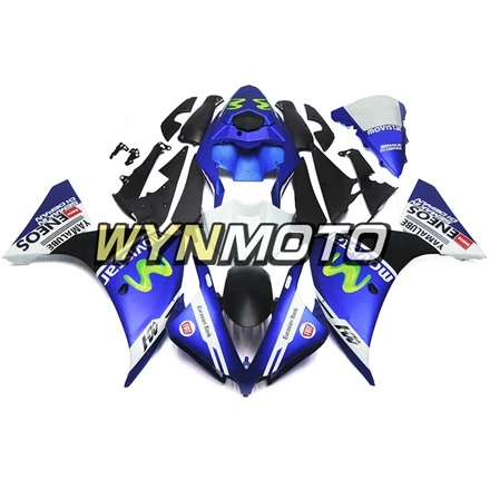 Выполните обтекатели комплект для Yamaha YZF1000 2012- R1 год 12 13 14 впрыск АБС пластмасса капоты кузов синий рамки обложки