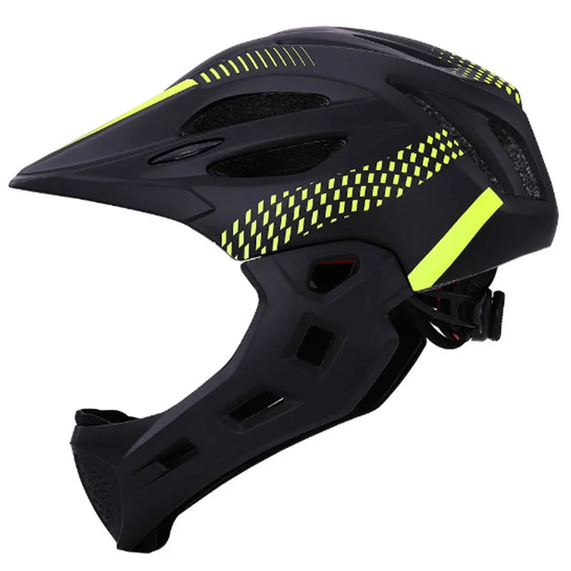 

11 Colors LED Kids Full Face Mountain Bike Helmet Balance Sports Safety Kids Full Covered Helmets Downhill BMX Helmet 46-53cm