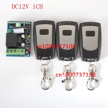 

Free shipping 12V 1ch wireless remote control light/door switch system 1 Receiver &3 Transmitter Learning code 315/433mhz z-wave