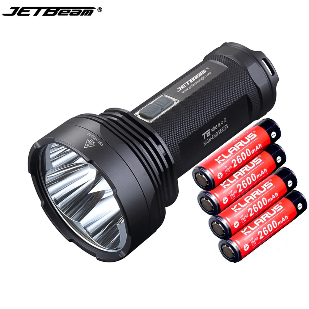 JETbeam T6 Handheld Lanterna SMO 4 * CREE XP L max 4350 lumen beam