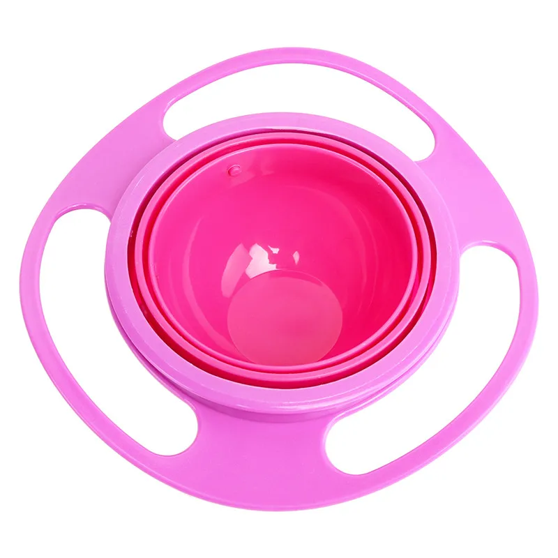 Горячая Распродажа, дизайнерская универсальная Гироскопическая чаша для кормления, миска с защитой от разлива, гладкая вращающаяся на 360 градусов Гироскопическая чаша для малышей