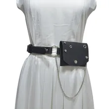 HOVERWIND панк Женская поясная сумка Роскошный дизайнерский поясная сумка декоративная металлическая цепь Женская поясная сумка телефон сумка на пояс кошелек