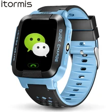 ITORMIS Y21 Enfants Bébé Smart Montre Téléphone Mobile Enfant Sécurité GPS Location Finder Tracker Torche SOS PK Q100 Q750 pour iOS Android