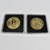 40mm Gold Bitcoin Coin with Acrylic Square Case Litecoin Eth XRP Cryptocurrency Metal coin ► Photo 2/6