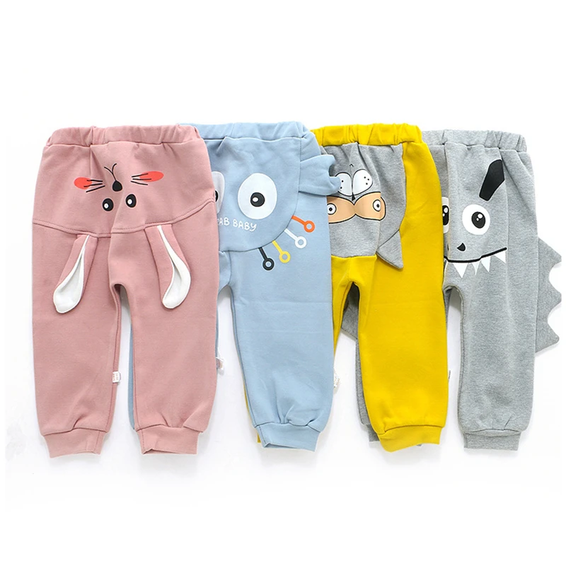 

Newborn Baby Boys Girls Cartoon Trousers Autumn Elastic High Waist Infant Baby PP Pants Animal Print Bottoms Children's Clothing