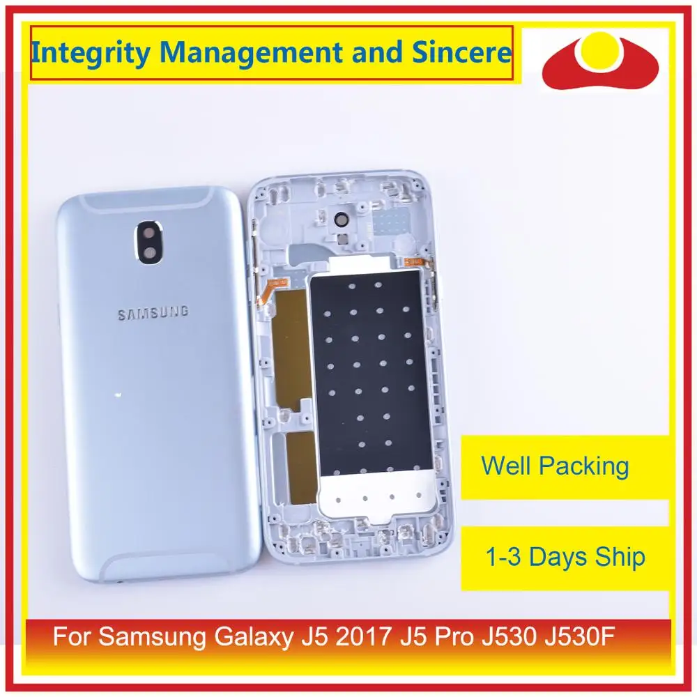 Baratos Original para Samsung Galaxy J5 Pro 2017 J530 J530F SM J530F J530FM carcasa de batería marco de la puerta cubierta trasera carcasa de chasis