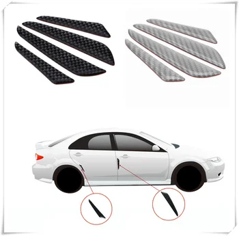 

4 pcs car shape carbon fiber bumper door edge anti-collision strip for Honda Pilot Insight HR-V CR-V Odyssey Jazz Fit