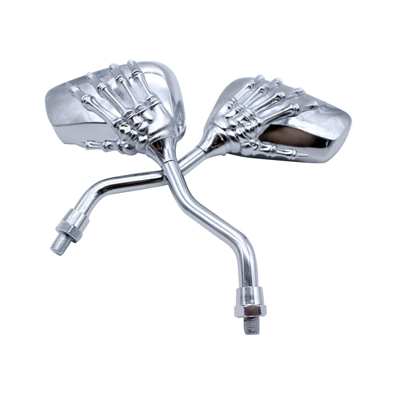 Roaopp 10MM Motorcycle Skeleton Mirrors For Harley Suzuki Kawasaki Honda Kymco Vespa SYM BMW Buell Aprilia Triumph Ducati KTM