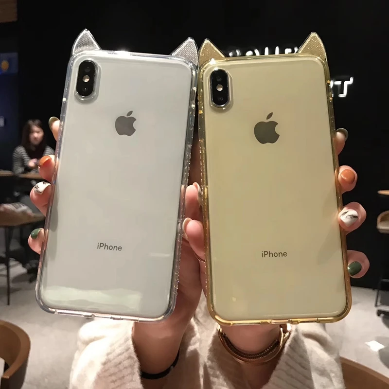 

Diamond Around Soft TPU Case for iphone 7 8 Plus XS MAX XR 10 X 6 6s Plus Sexy Bling Silicone Casing Housing bumper