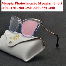 Модные большие женские солнцезащитные фотохромные очки для близорукости оптические женские студенческие очки по назначению очки NX