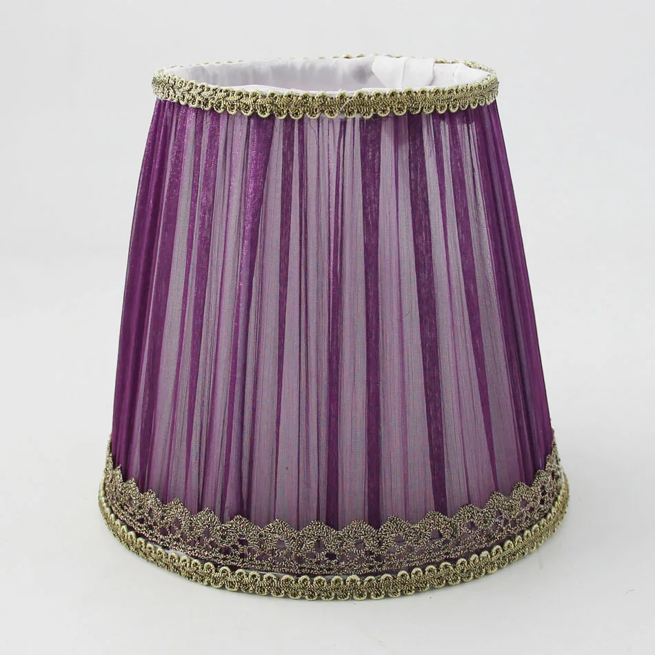 2018 New Purple lampshades, Lace lamp shades, E14 hole 3cmin Lamp