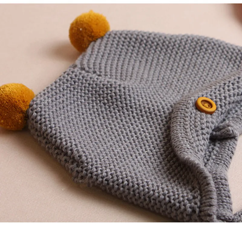 BomHCS милые детские вязаные шапочки ручной работы Шапки для фотосъемки аксессуары