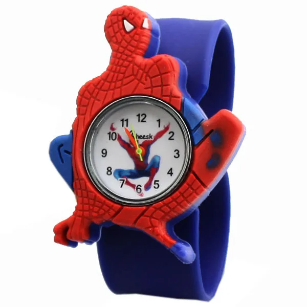 Новые детские часы студенческие дети мальчик Человек-паук часы Мужские Силиконовые Мультяшные часы relogio masculino
