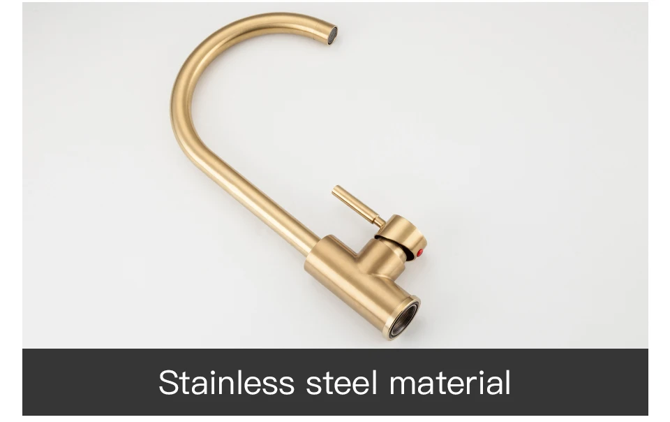 GAPPO kitchen faucets Brushed gold kitchen sink faucet 304 stainless steel water tap hot and cold kitchen faucet tap torneira