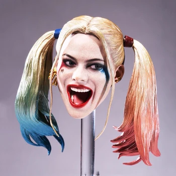 

1/6 Scale Female Joker Harley Quinn Langhing Head Sculpt for 12''Bodies