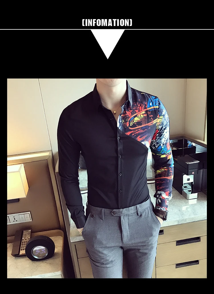 Men's Shirt Long Sleeve Shirts Designer High Quality Casual Slim Fit Men Shirt Business Dress Shirts Camisa Social Masculina