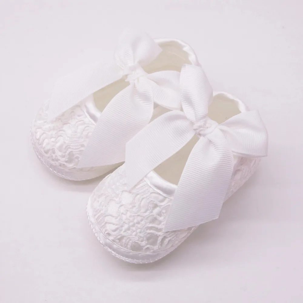 Baby Shoes Newborn Baby Girls Soft Shoes Soft Soled Non-slip Bowknot Footwear Crib Shoes