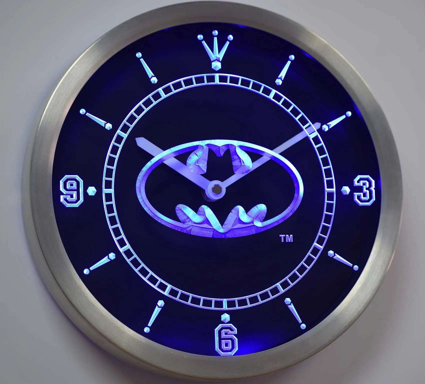 nc tm180 Batman Hero Bat Neon Sign LED Wall Clockin Wall Clocks from