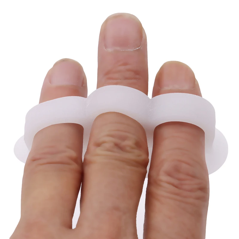 1 Pair Pad On The Toe Separators Silicone Finger Protector Toe Corrector Bunion Gel Guard Separator For Toes Feet Care Pedicure