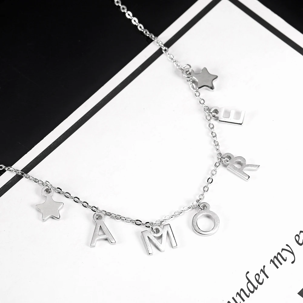 L11 Personalized Custom Name Necklace for Woman Necklaces & Pendants 925 Silver Customized Name Charms Necklace Birthday Gift (1)