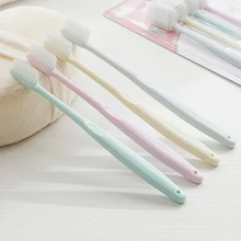 4 шт./компл. древесный уголь пшеничный стебель ручка уход за полостью рта нано-антибактериальная зубная щетка мягкая бамбуковая портативная дорожная зубная щетка новая