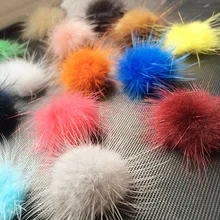 Mink Fur Ball 100PCS 30MM Fur Pompom DIY Jewelry Findings Mink Ball for shoes jewelry cloth
