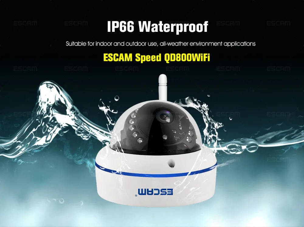 Escam скорость QD800 WiFi IP камера Full HD 1080P 2MP Onvif IP66 купольная инфракрасная Водонепроницаемая камера с датчиком движения день/ночь