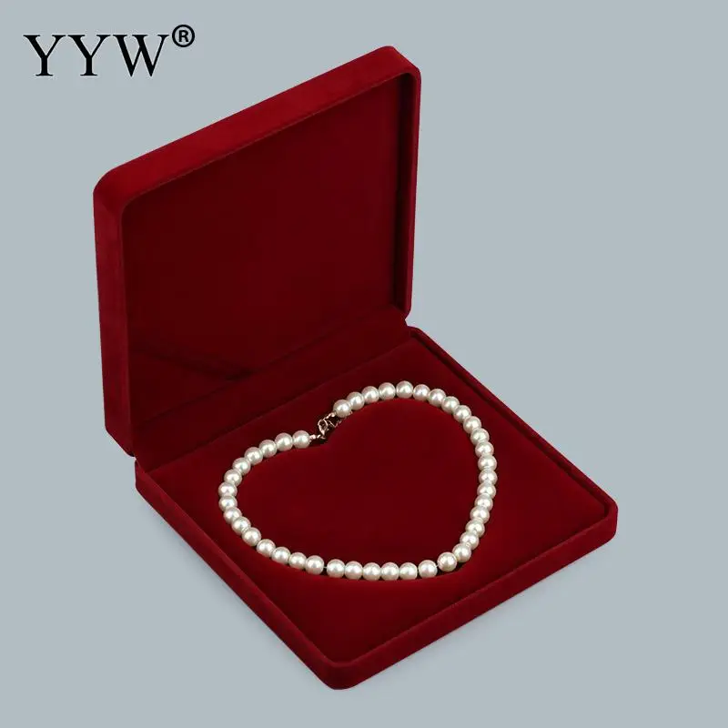 Красный цвет бархатное ювелирное ожерелье набор коробка упаковка сумка ожерелье браслет кольцо вельвет коробка ювелирные изделия Подарочная коробка, продается PC - Цвет: e 190x190x35mm
