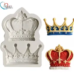 HEARTMOVE крон от принцессы queen 3D силиконовые формы помадка торт кекс украшения инструменты глины Смола Конфеты Fimo Super Sculpey