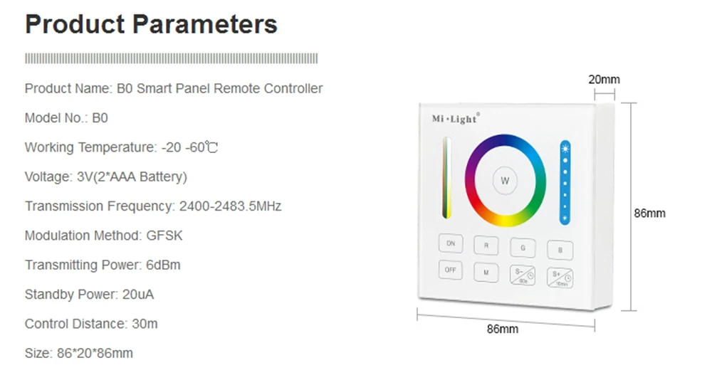 Milight B0 сенсорная смарт-панель Пульт дистанционного управления RGB+ CCT светодиодный контроллер с функцией синхронизации для Milight RGB RGBW rgbww Контроллер освещения