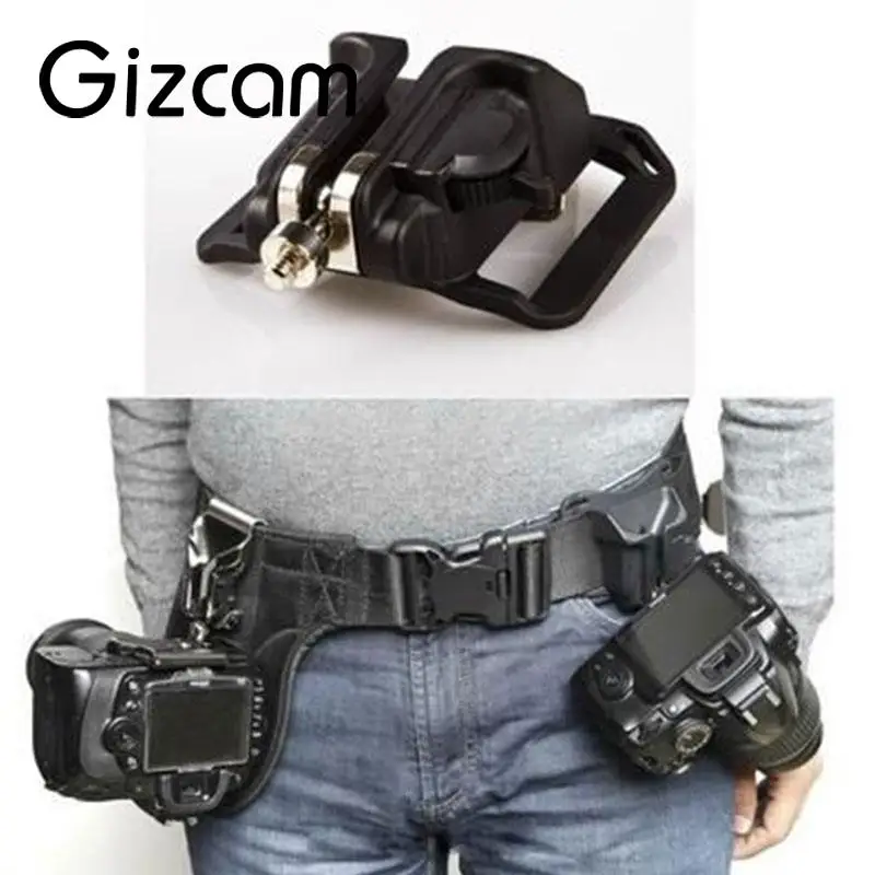 

New Fast Loading Camera Waist Belt Buckle Button Mount For SLR Camera^